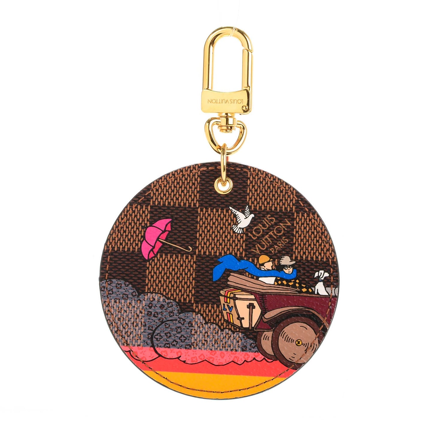 Damier Ebene 2015 Christmas Animation Bag Charm Key Ring