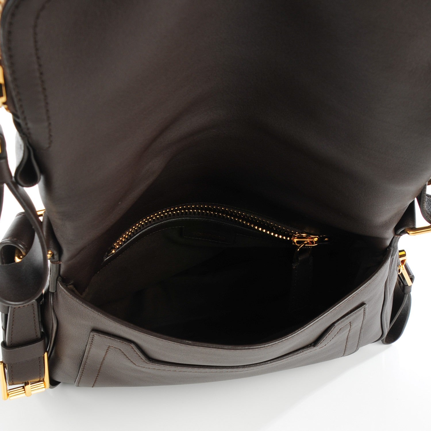 Tom Ford Grained Calfskin Medium Jennifer Crossbody Bag Brown 5 of 8