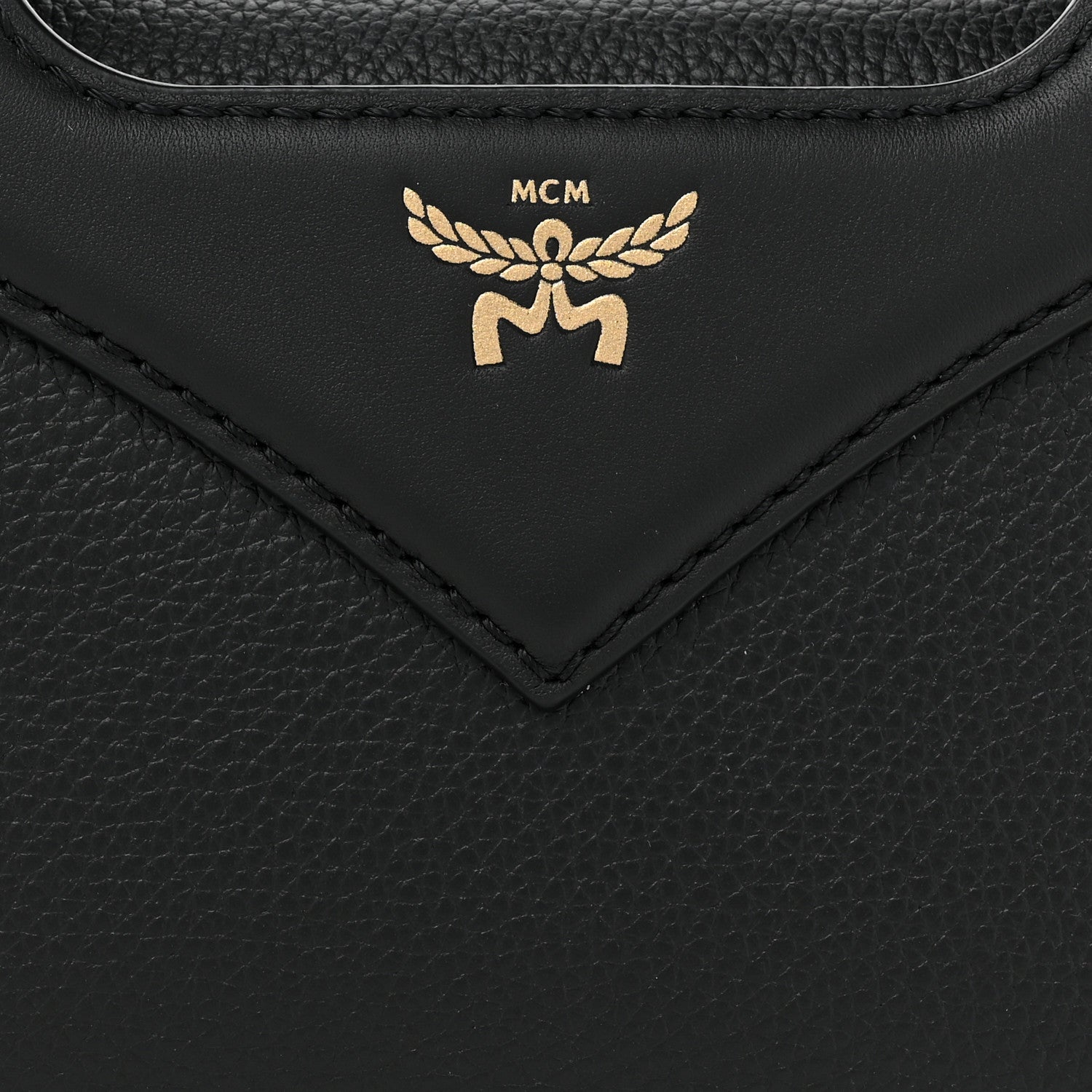 MCM Small Calfskin Diamond Tote Black Black 7 of 9