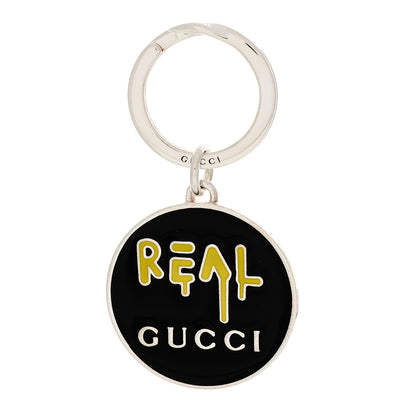 Gucci Sterling Silver Enamel Ghost Real Key Chain Yellow Black 1 of 4