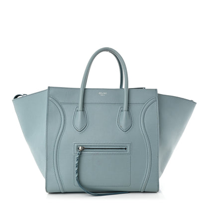 Celine Grained Calfskin Medium Phantom Luggage Sky Blue 1 of 15