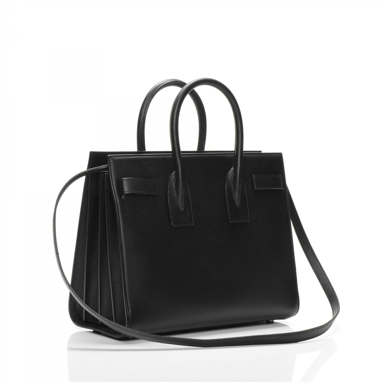 Saint Laurent Grained Calfskin Small Sac De Jour Black 3 of 7