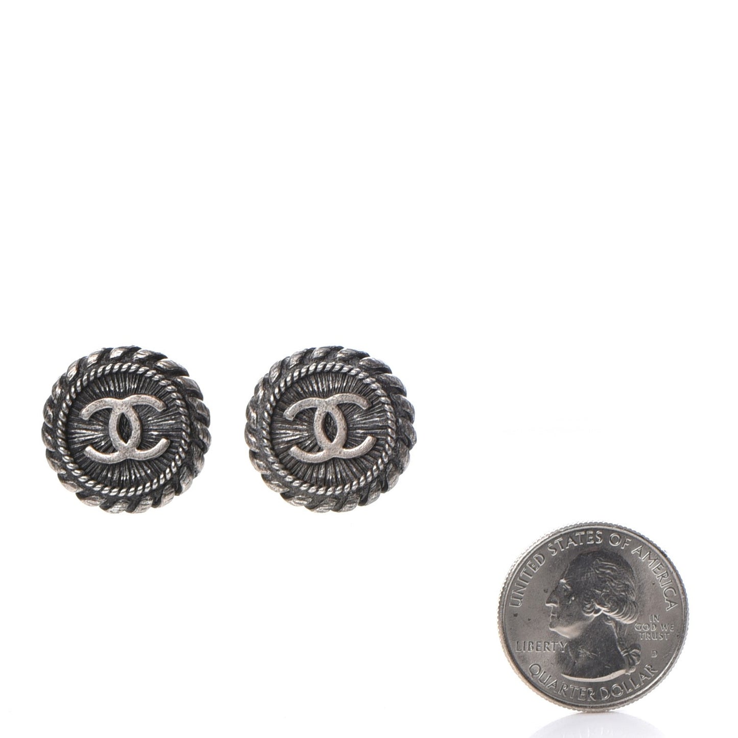 Ruthenium CC Clip On Earrings