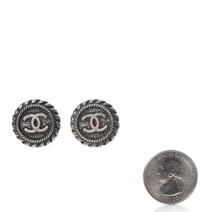 Chanel Ruthenium CC Clip On Earrings 2 of 4