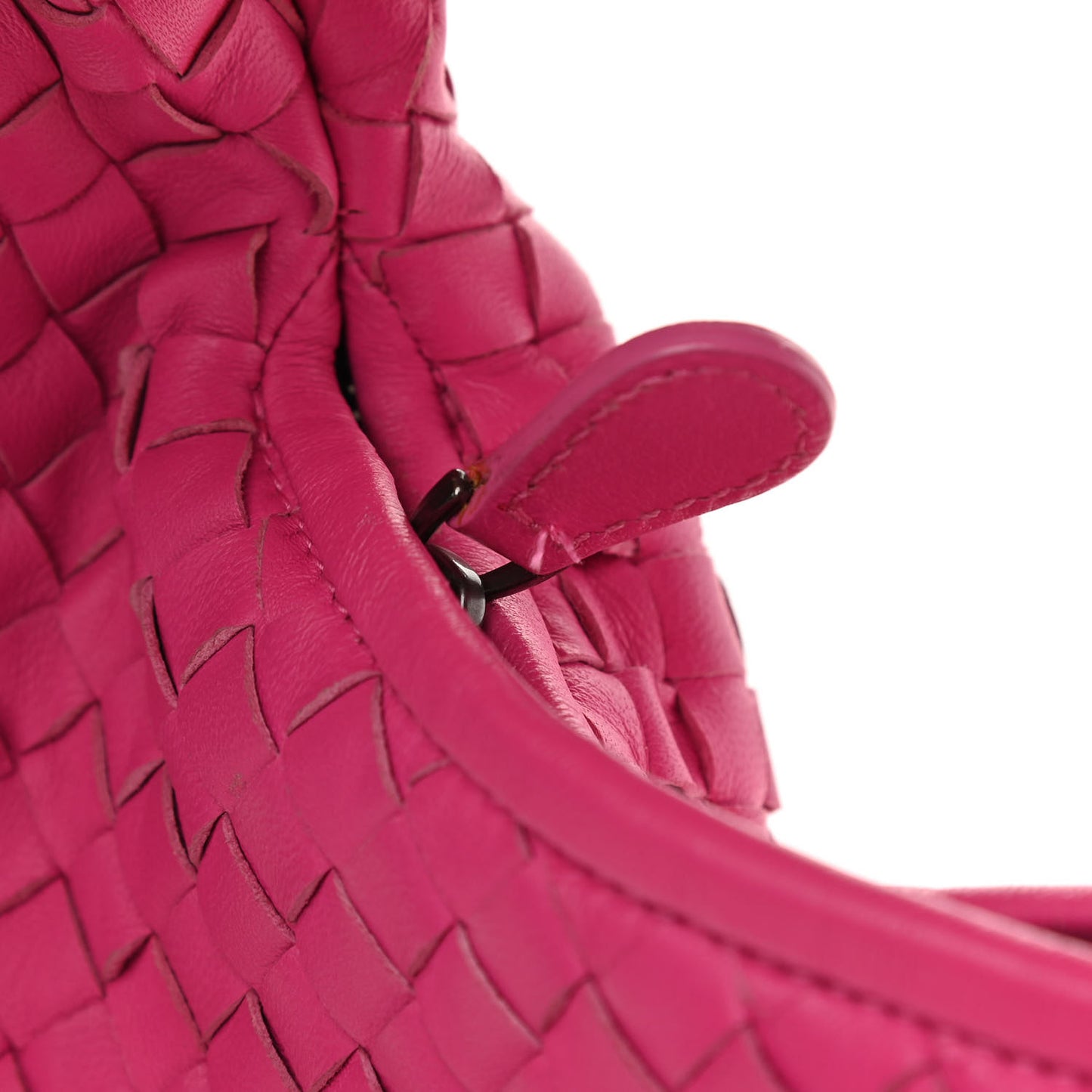 Nappa Intrecciato Large Veneta Hobo Rosa Shock