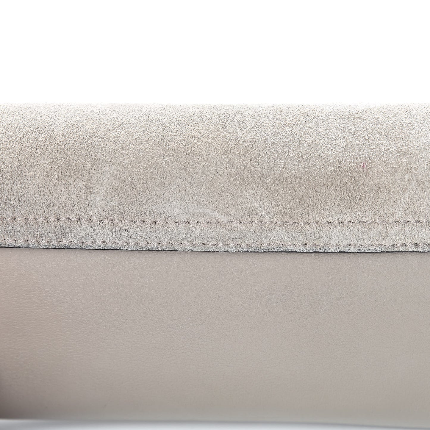 Suede Calfskin Mini Faye Shoulder Bag Motty Grey