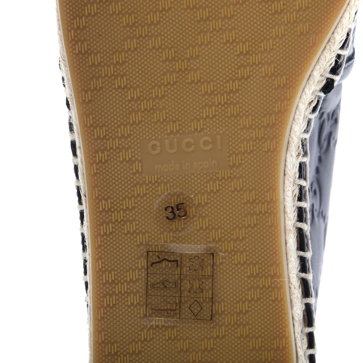 Gucci Guccissima Signature Espadrilles 35 Black 7 of 9