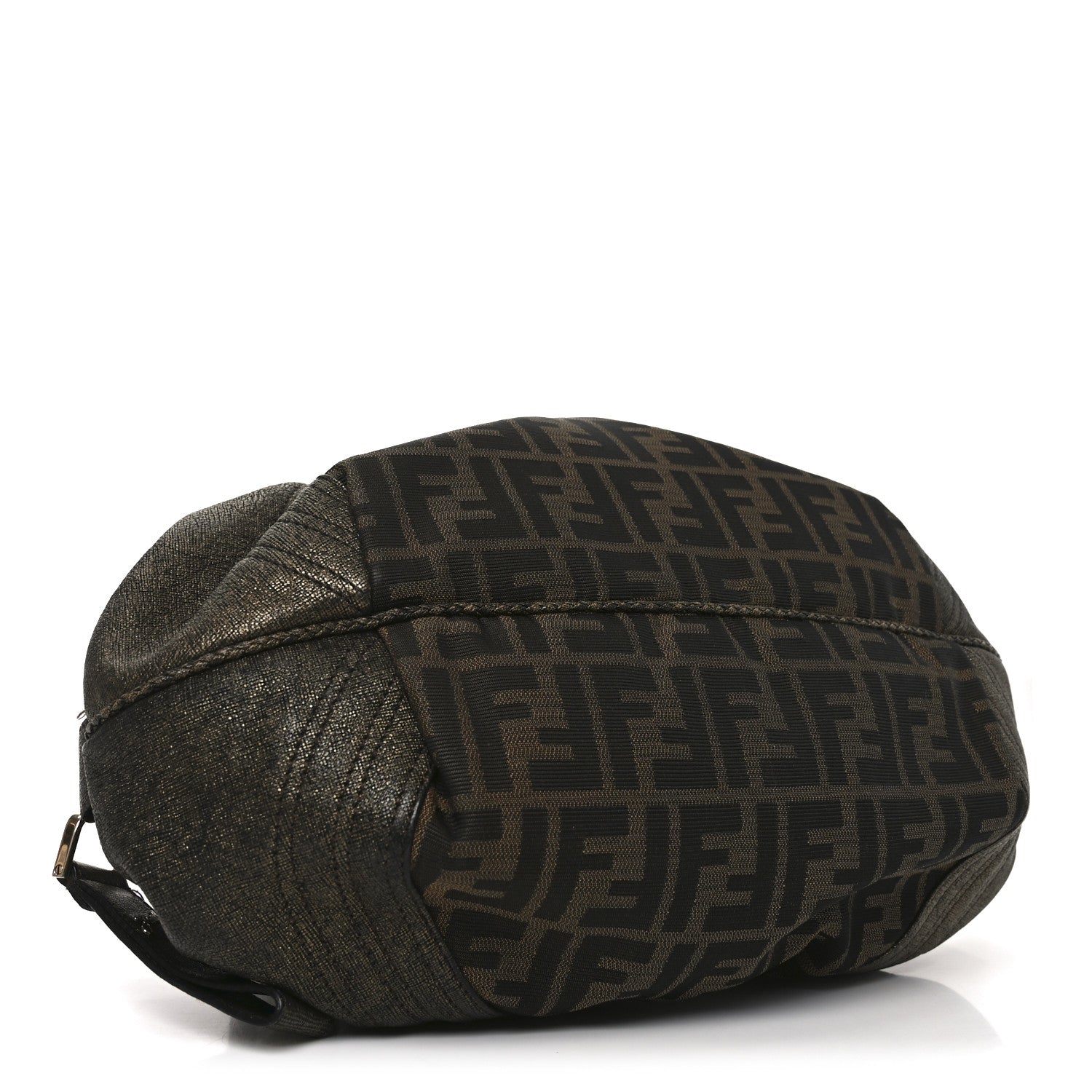 Fendi Zucca Goatskin Spy Bowler Tobacco Bronzo 5 of 23