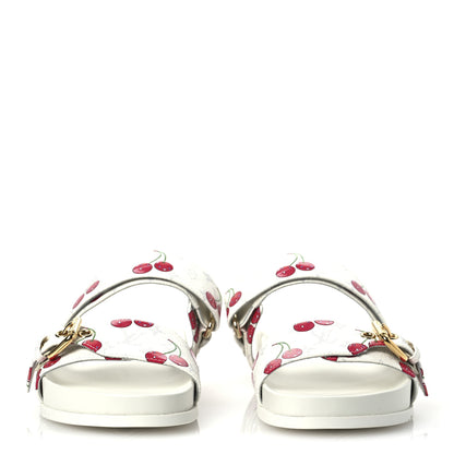 Louis Vuitton LV X TM Monogram Cerises Bom Dia Comfort Mule Sandals 38 White 3 of 11