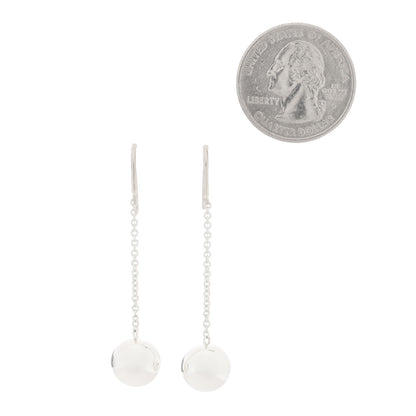 Tiffany Sterling Silver 10mm HardWear Ball Drop Earrings 2 of 4
