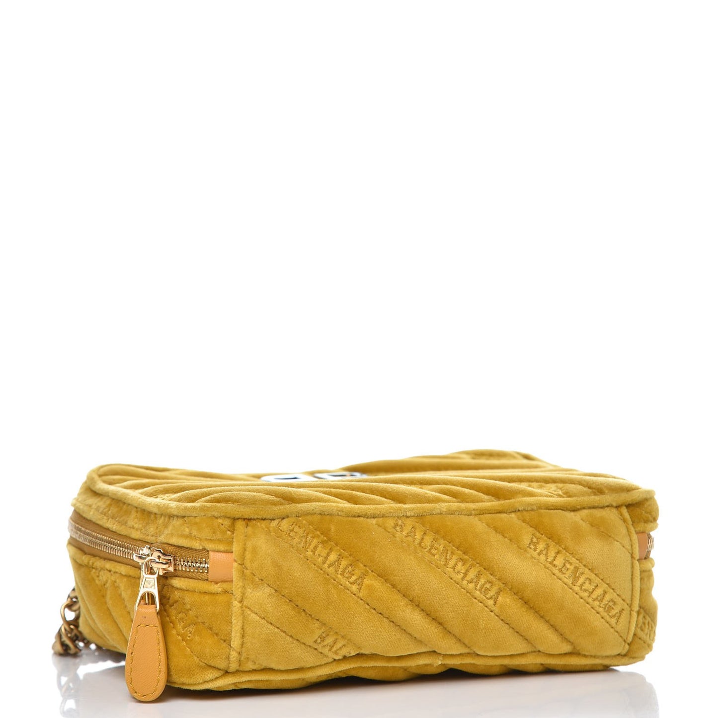 Velvet Logo Matelasse BB XS Reporter Bag Yellow