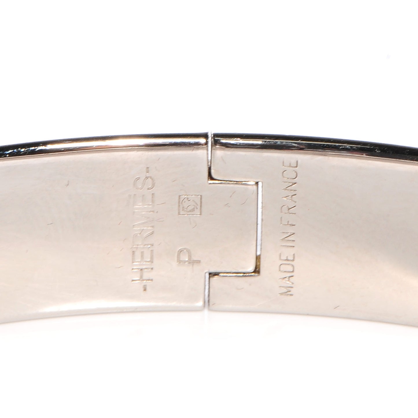 Enamel Narrow Clic Clac H Bracelet PM Black