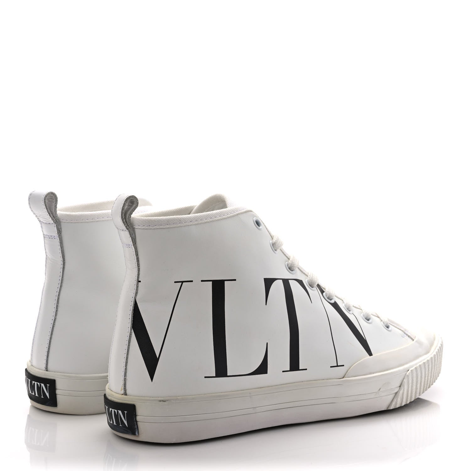 Valentino Garavani Calfskin VLTN High Top Sneakers 41.5 White 4 of 9