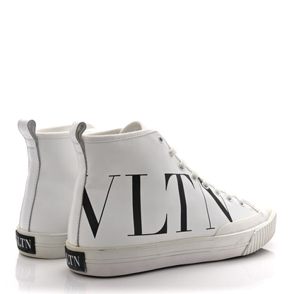 Valentino Garavani Calfskin VLTN High Top Sneakers 41.5 White 4 of 9