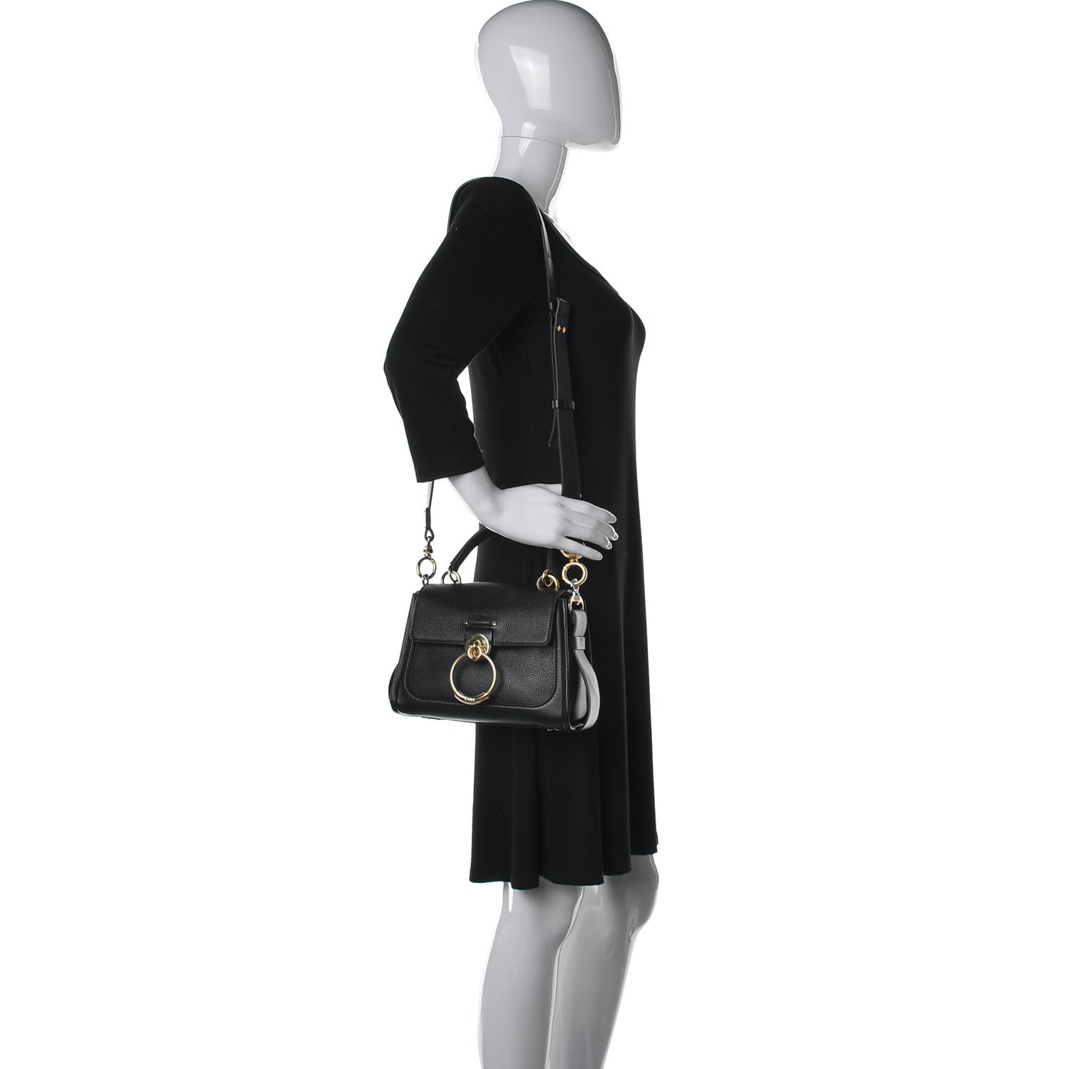 Chloe Calfskin Mini Tess Day Bag Black 2 of 9