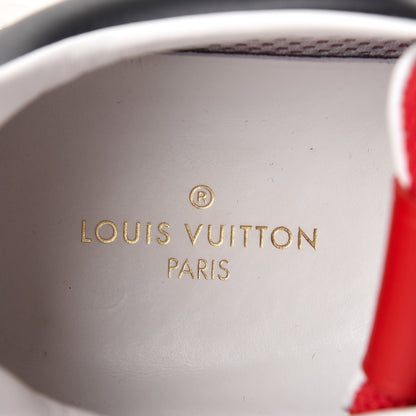 Louis Vuitton Rubber Mesh Suede Damier Fastlane Low Sneakers 8 Rouge 8 of 11