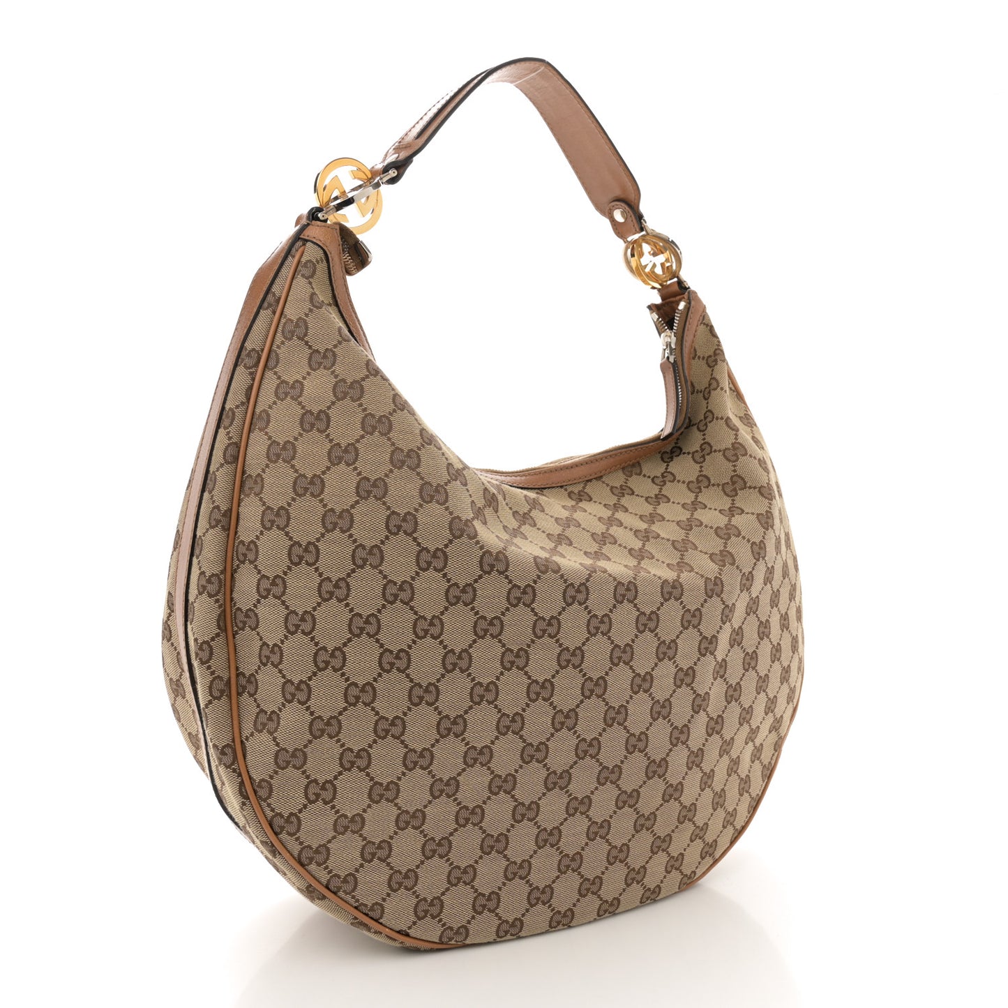 Monogram Large GG Twins Hobo Brown
