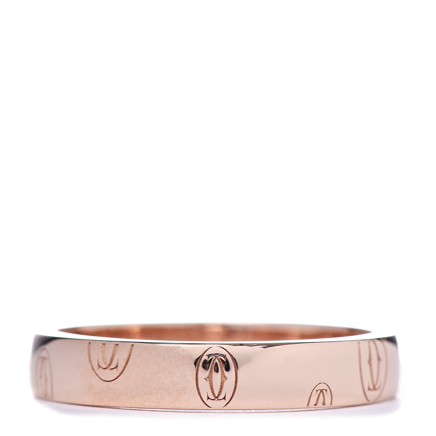 18K Pink Gold 4mm Happy Birthday Band Ring 58 8.25