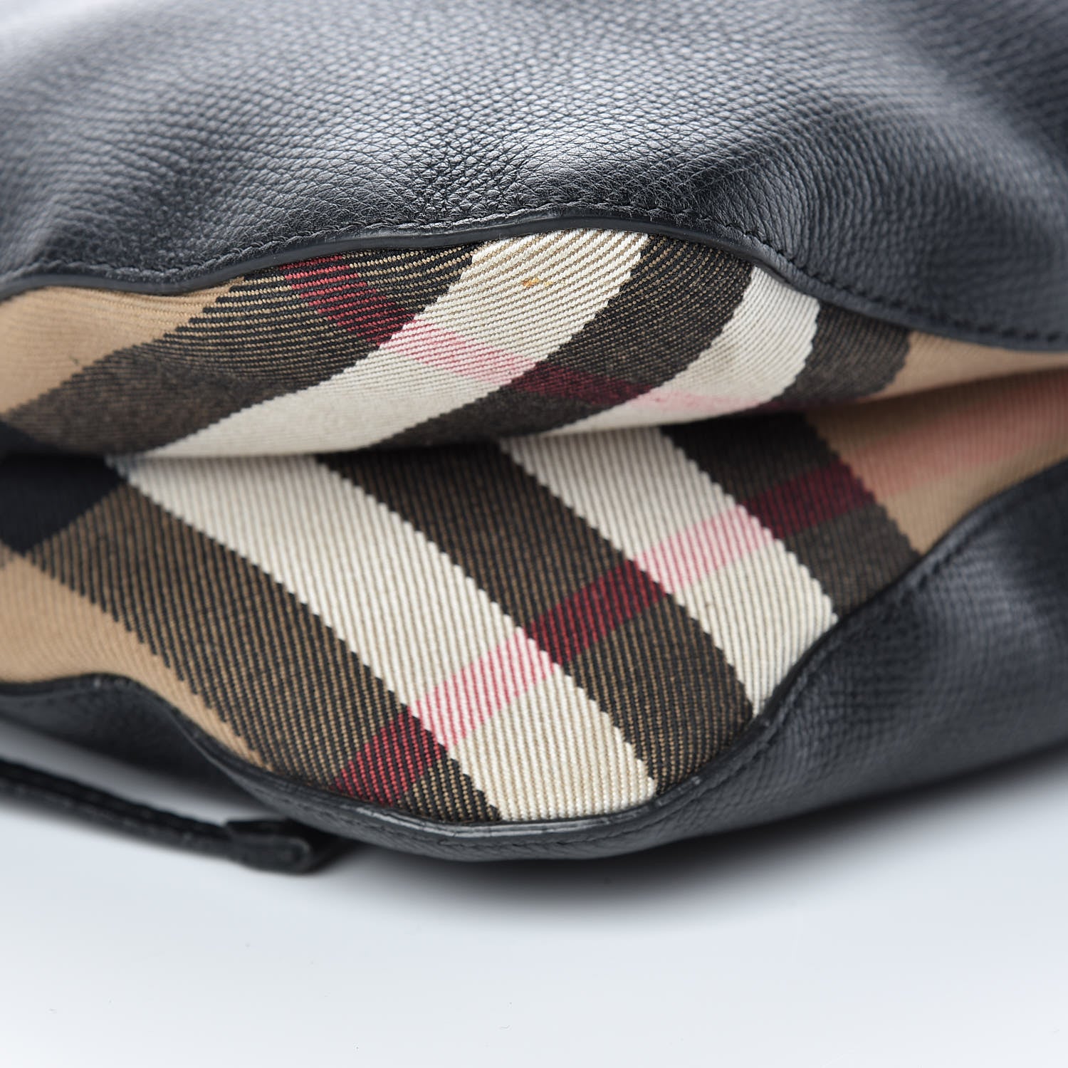 Burberry Grainy Calfskin House Check Small Bingley Black 5 of 13