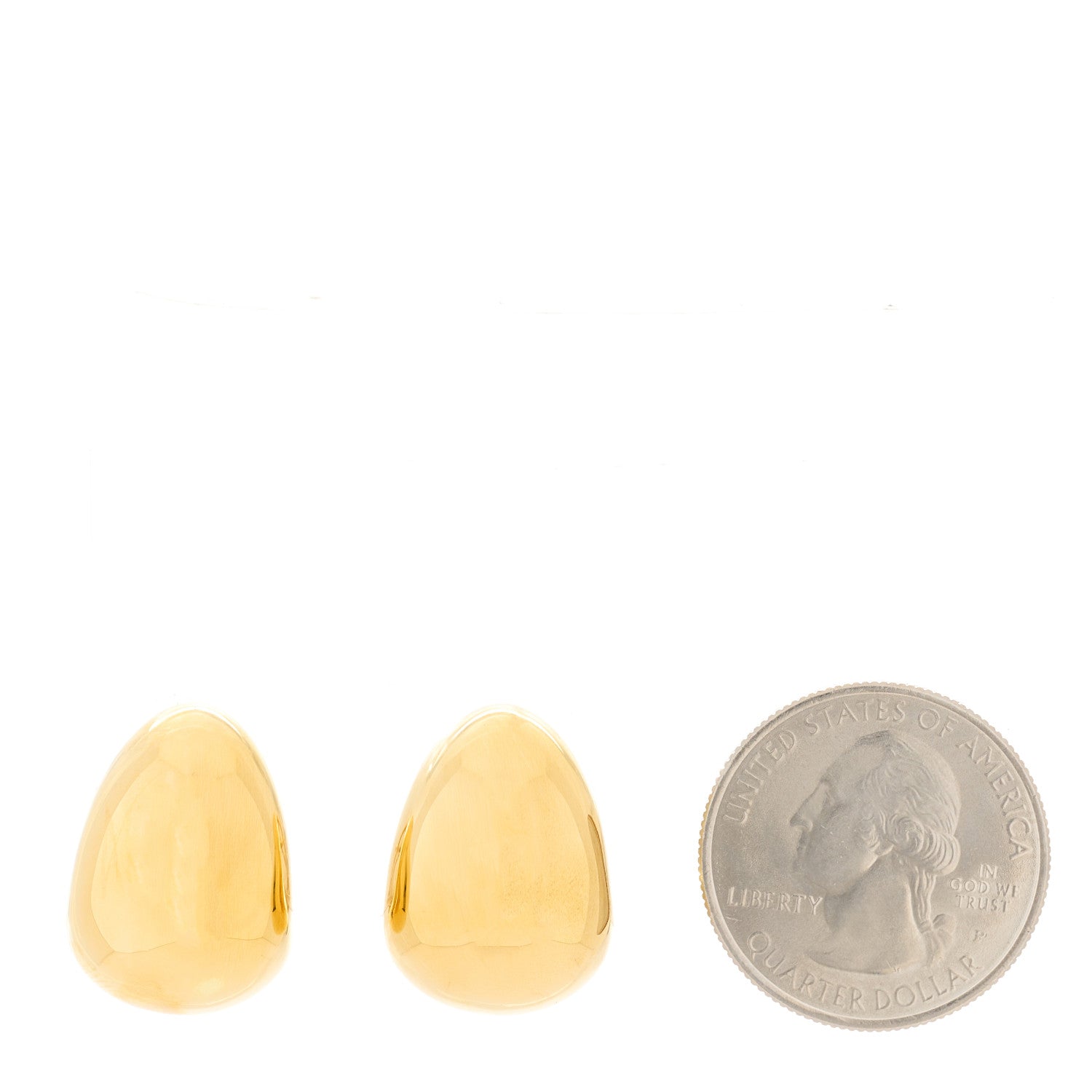 Roberto Coin 18K Yellow Gold Teardrop Dome Hoop Earrings 2 of 5