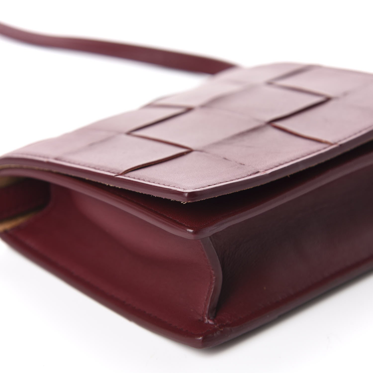 Bottega Veneta Nappa Maxi Intrecciato Mini Cassette Crossbody Bordeaux 6 of 9