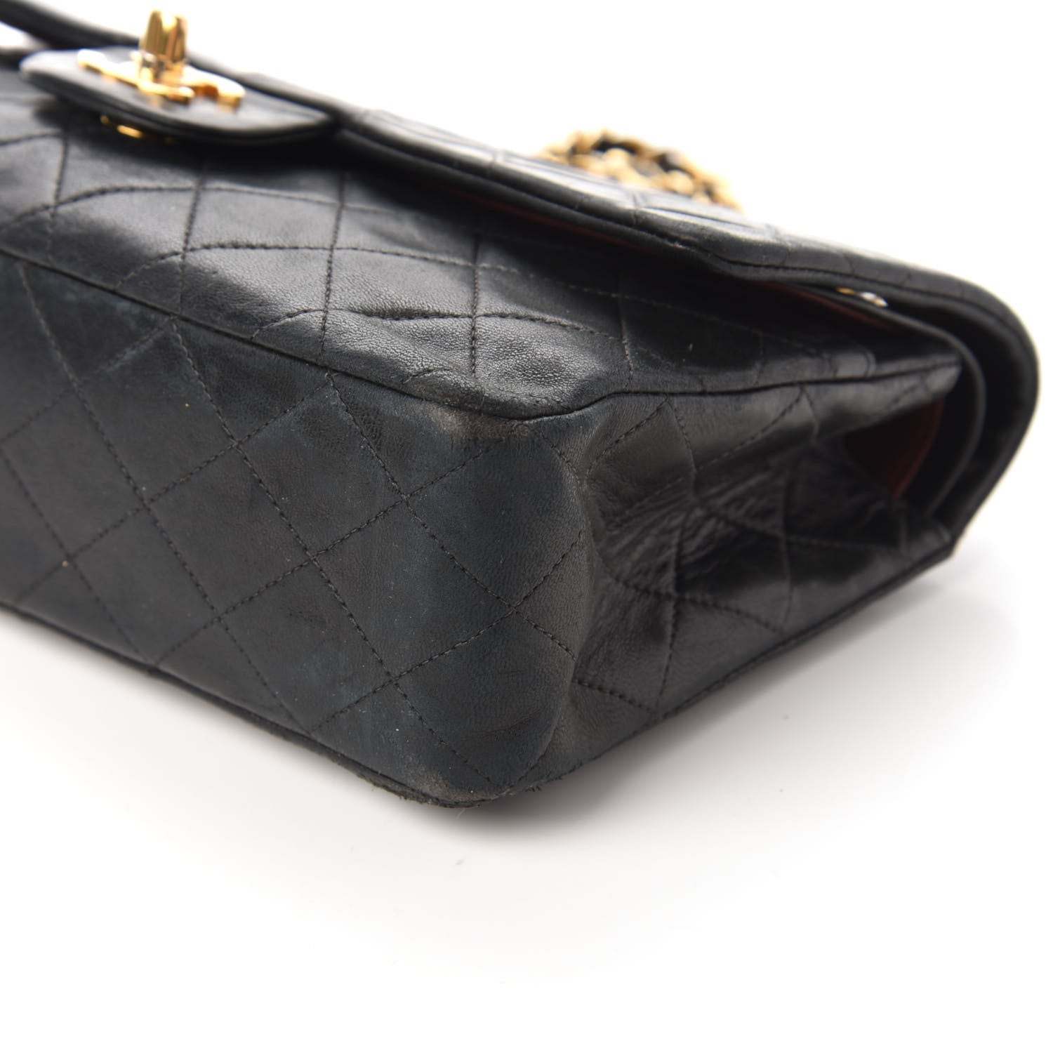 Chanel Lambskin Quilted Medium Double Flap Black 8 of 11