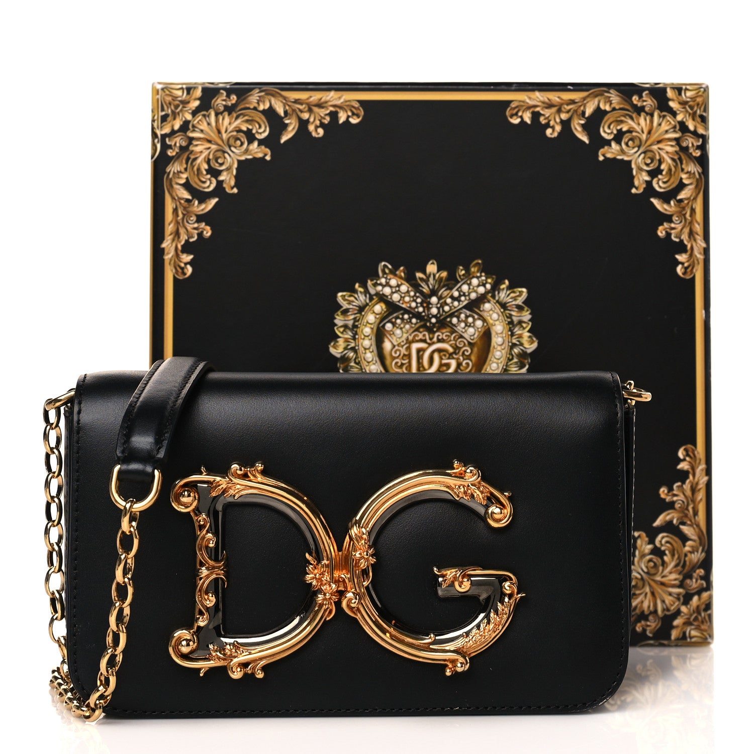 Dolce & Gabbana Nappa Mini DG Girls Shoulder Bag Black 9 of 9