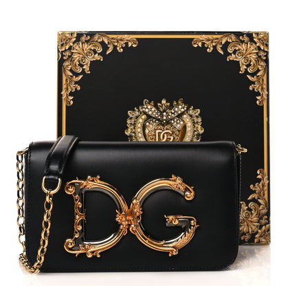 Dolce & Gabbana Nappa Mini DG Girls Shoulder Bag Black 9 of 9