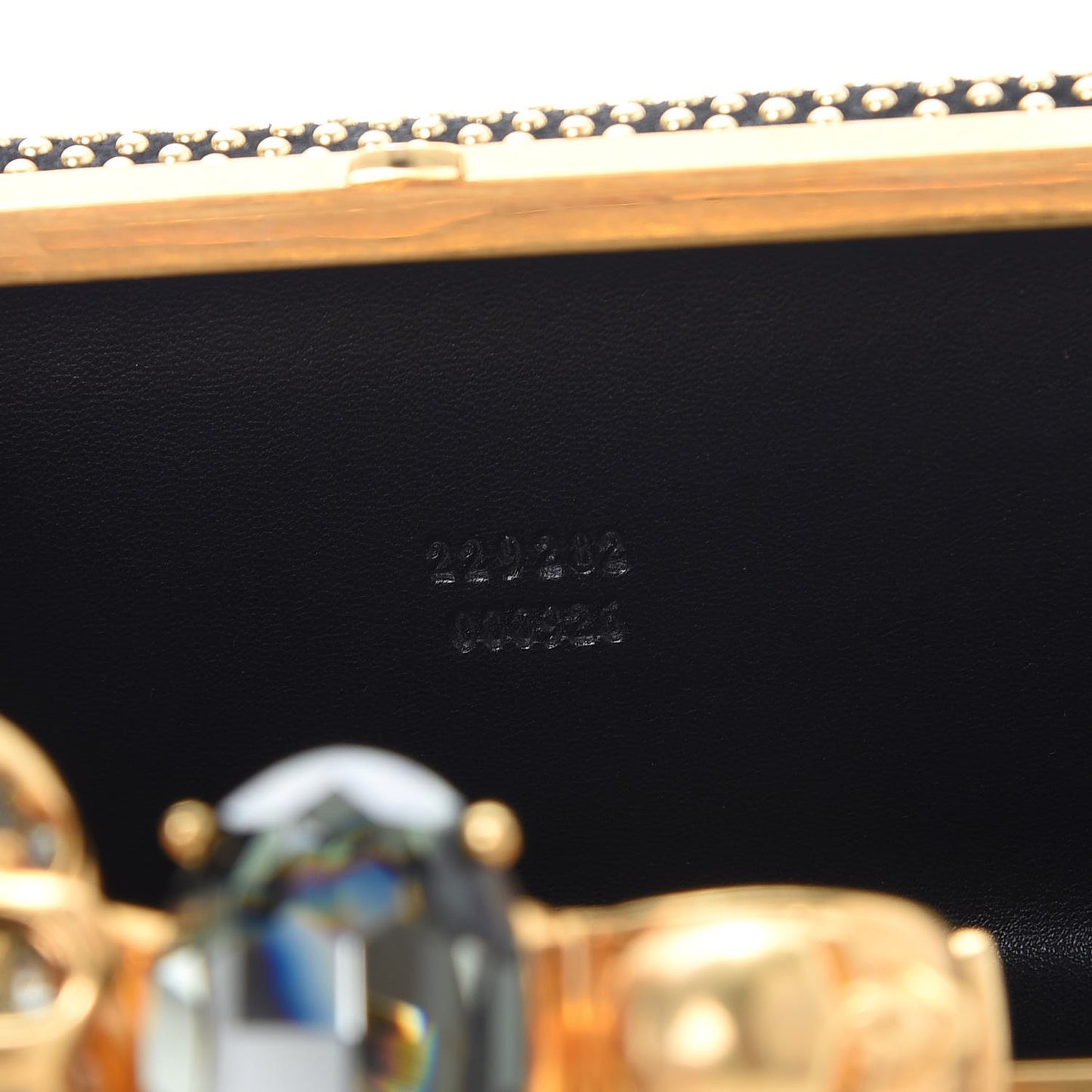 Studded Knucklebox Clutch Black