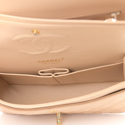 Chanel Caviar Quilted Medium Double Flap Beige 4 of 11