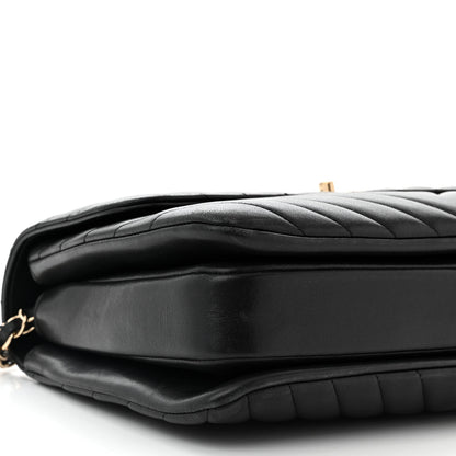 Chanel Lambskin Chevron Quilted Medium Trendy CC Dual Handle Flap Bag Black 9 of 11