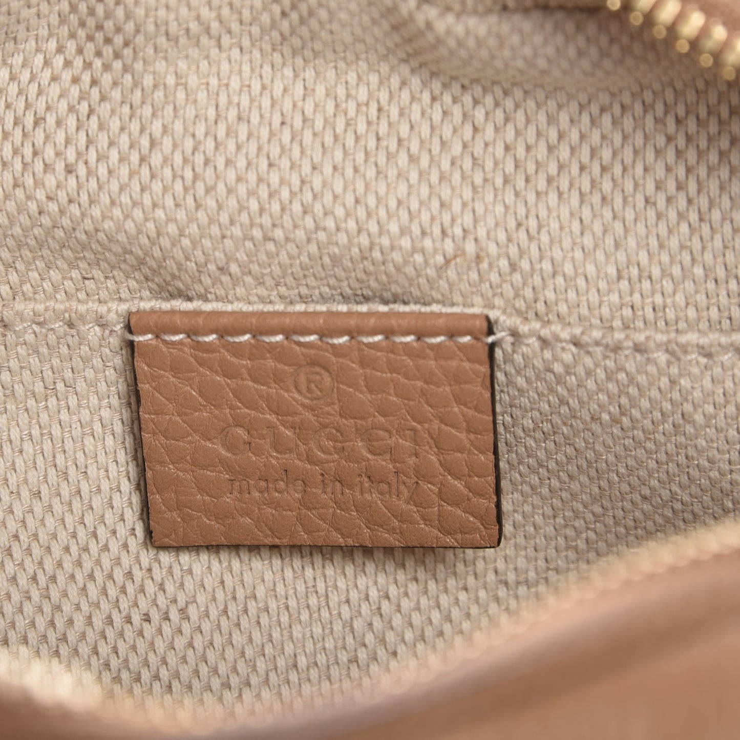 Pebbled Calfskin Small Soho Disco Bag Rose Beige