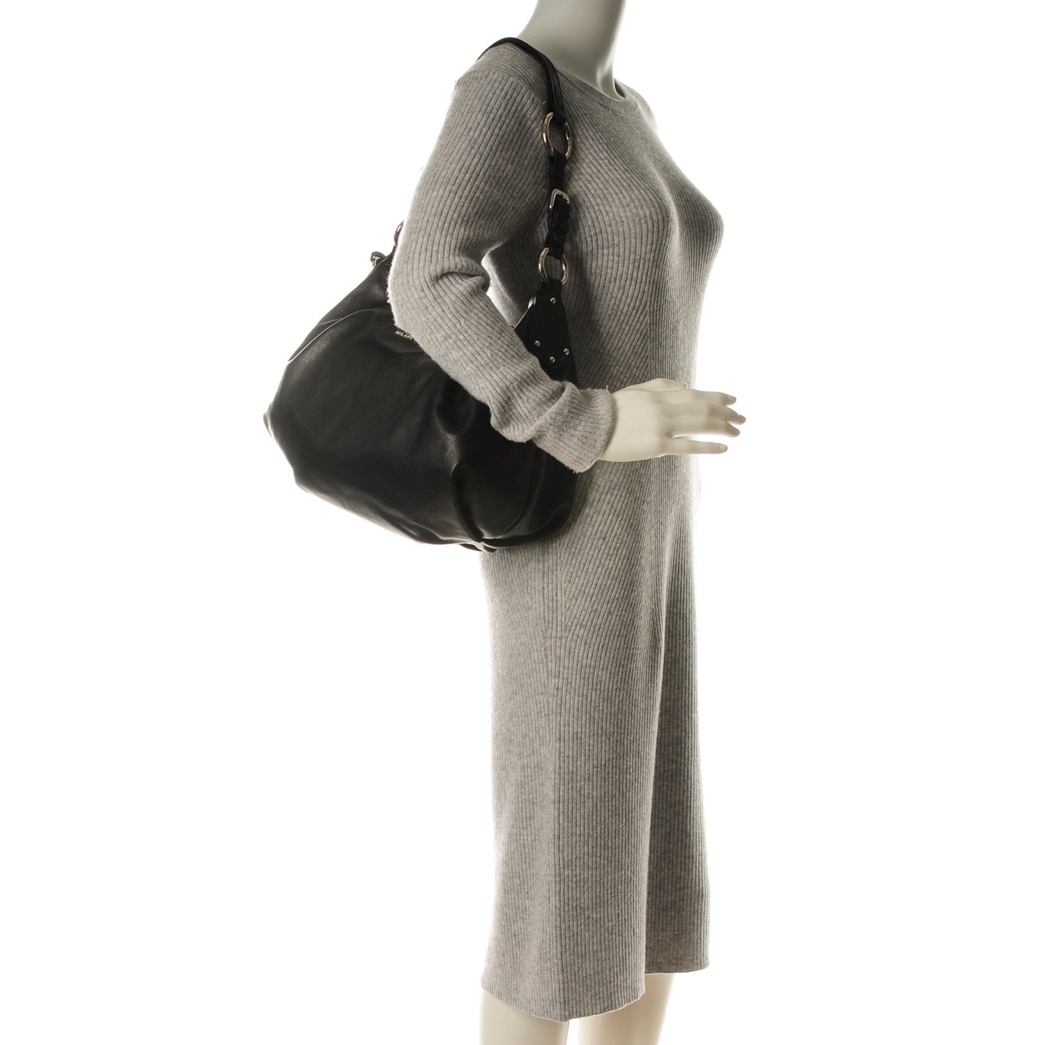 Prada Soft Calf Hobo Nero Black 2 of 8