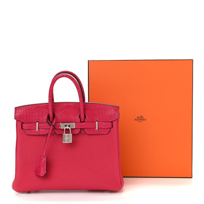 Hermes Togo Matte Alligator Birkin Touch 25 Framboise 11 of 11