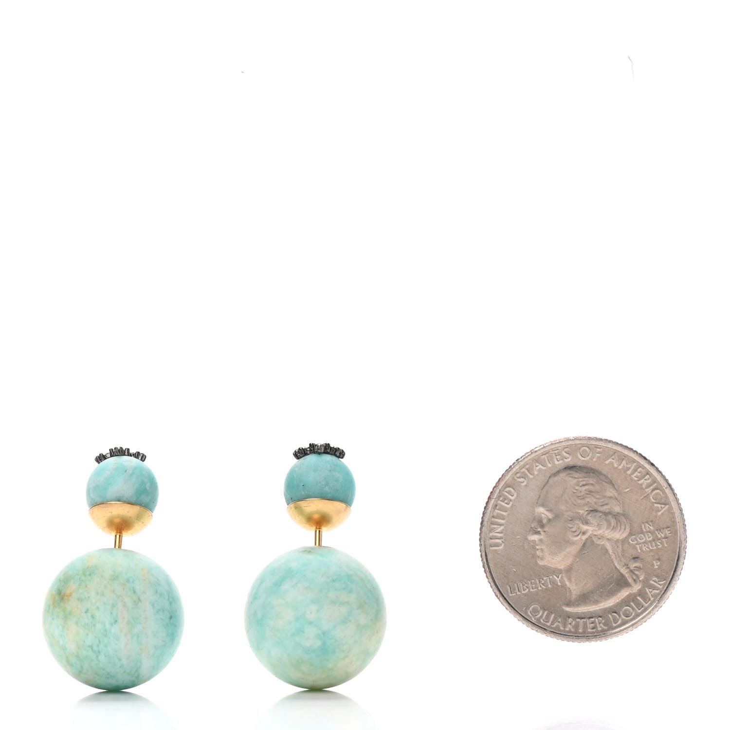 Christian Dior Crystal Star Mise En Dior Tribal Earrings Green 2 of 5
