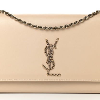 Saint Laurent Smooth Calfskin Medium Braided Monogram Kate Satchel Nude Powder 7 of 10