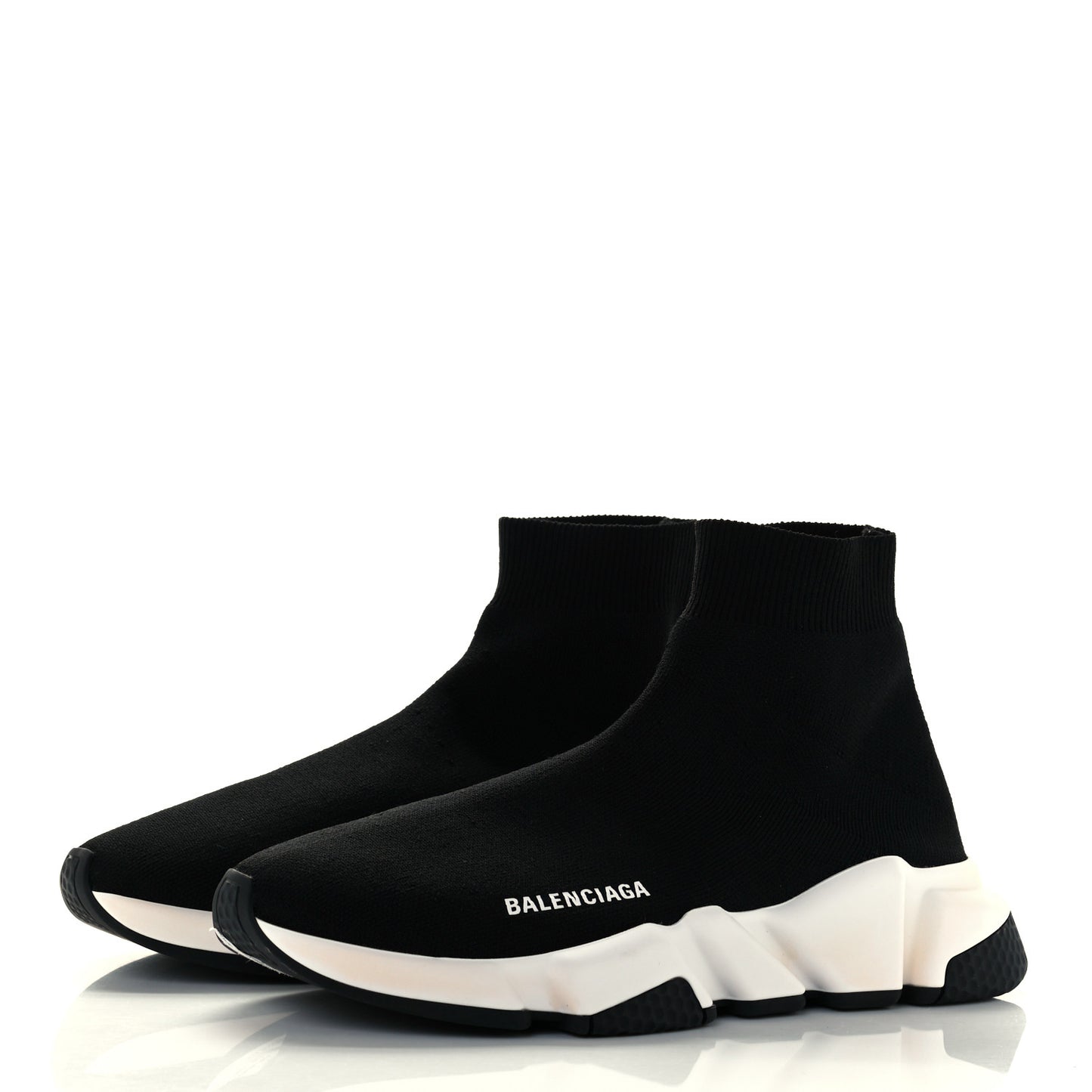 Neoprene Knit Womens Speed Sneakers 39 Black White