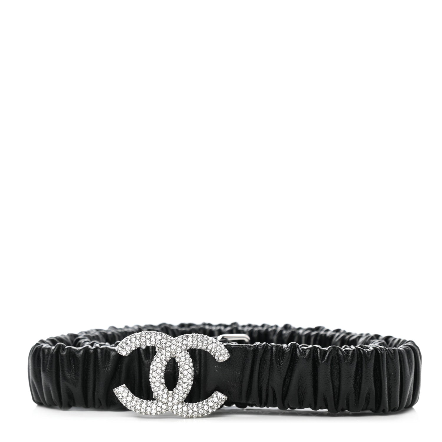 Chanel Calfskin Crystal CC Belt 80 Black 1 of 5