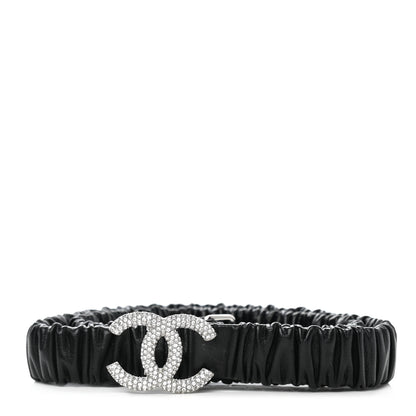 Chanel Calfskin Crystal CC Belt 80 Black 1 of 5