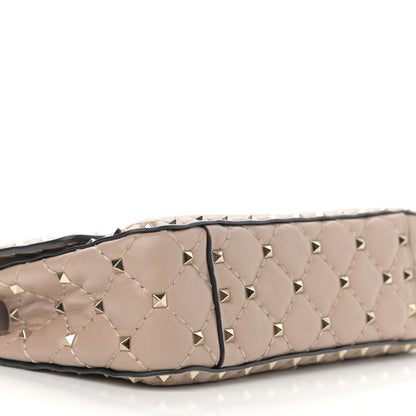 Valentino Garavani Nappa Small Rockstud Spike Shoulder Bag Poudre 9 of 10