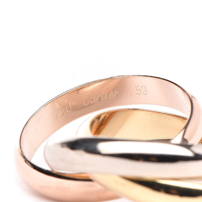 Cartier 18K Pink Yellow White Gold Classic Trinity Ring 53 6.25 5 of 6