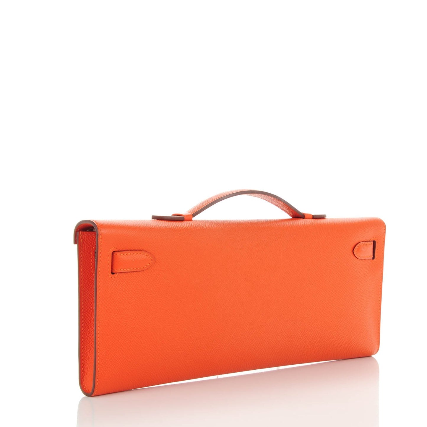 Epsom Kelly Cut Clutch Pochette Feu