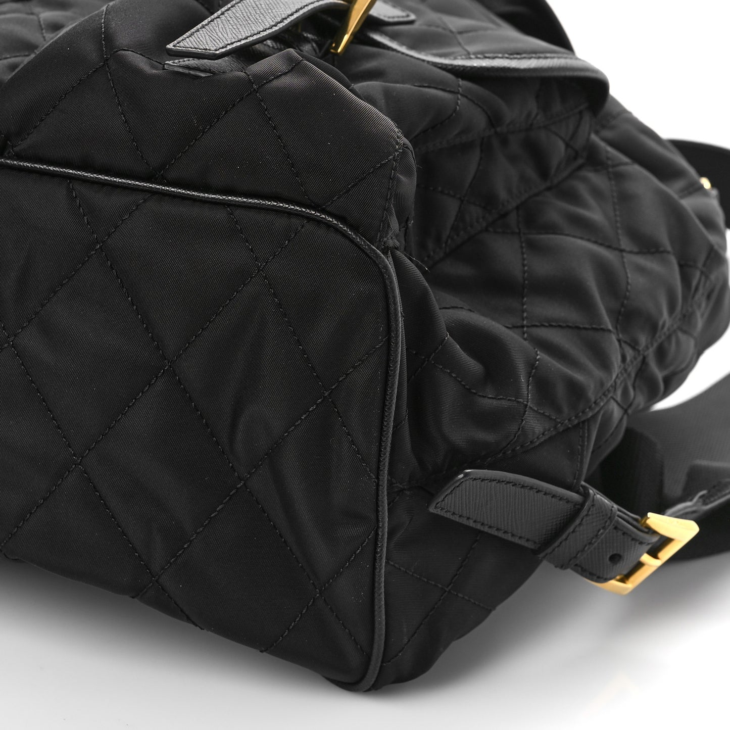 Tessuto Saffiano Impuntu Backpack Black