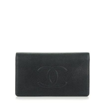 Chanel Caviar Timeless CC Yen Wallet Black 1 of 8