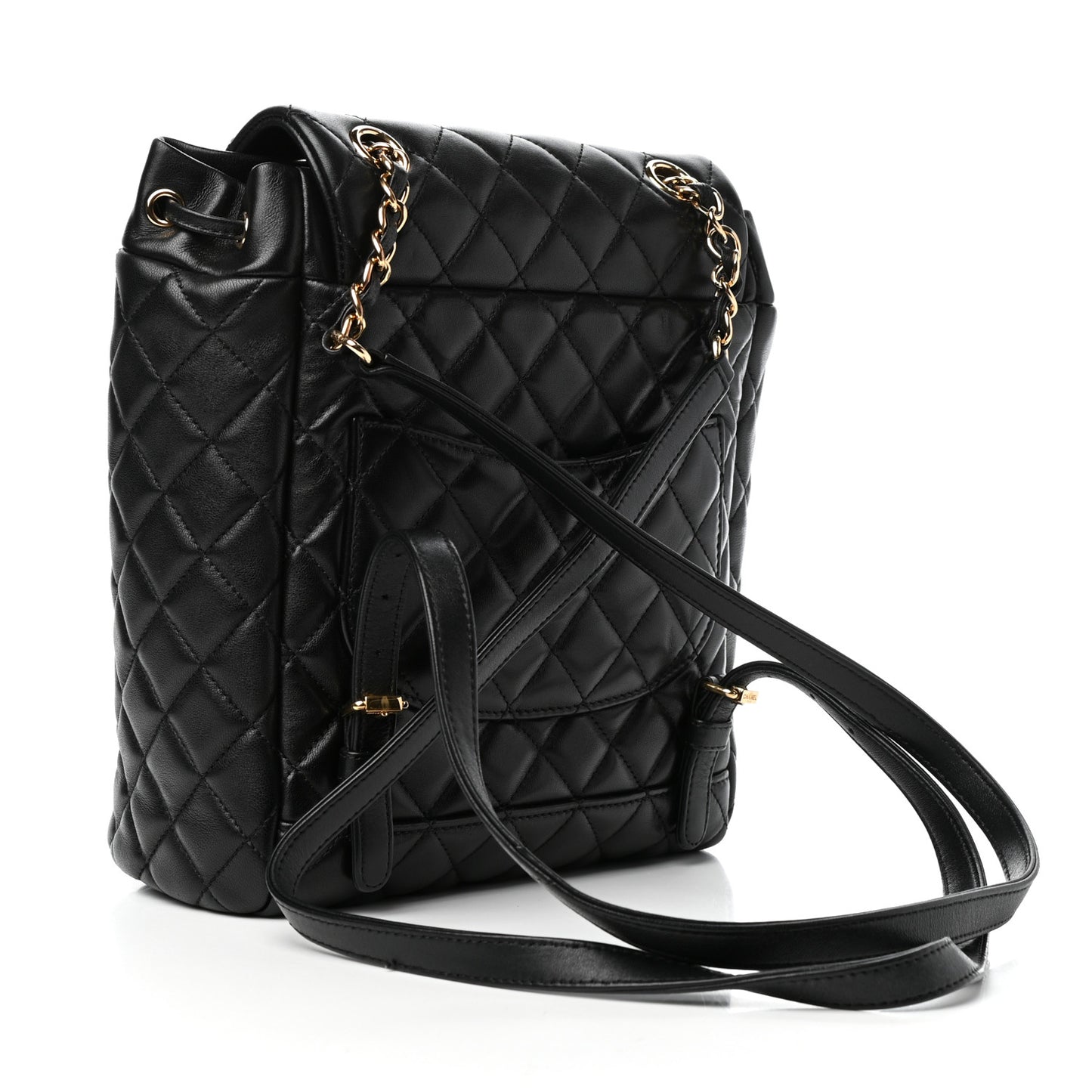 Calfskin Quilted Small Urban Spirit Backpack Black
