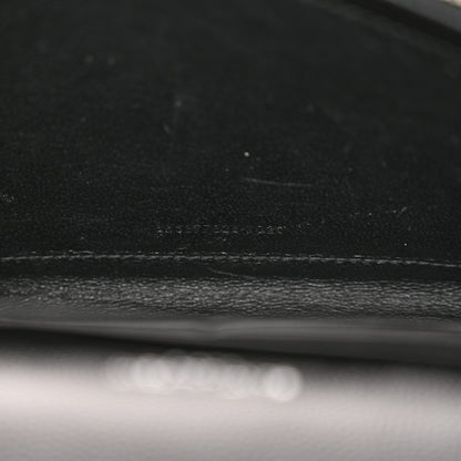 Saint Laurent Grain De Poudre Matelasse Chevron Monogram Chain Wallet Black 7 of 14