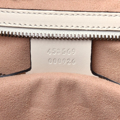 Gucci Calfskin Matelasse Medium GG Marmont Shoulder Tote Bag White 7 of 9