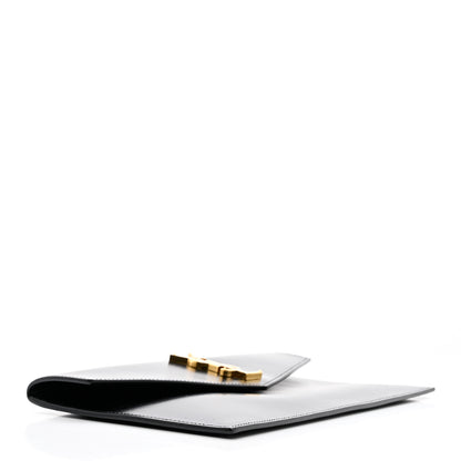 Saint Laurent Smooth Shiny Calfskin Monogram Uptown Pouch Black 4 of 8