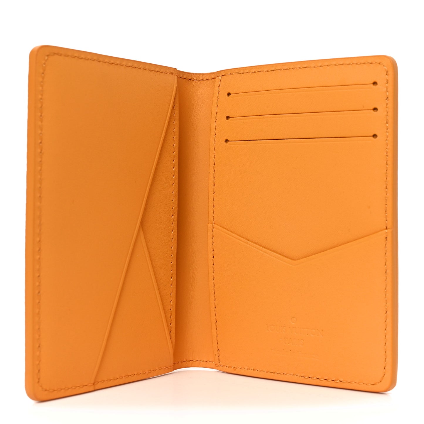 Grained Calfskin Aerogram Pocket Organizer Safran