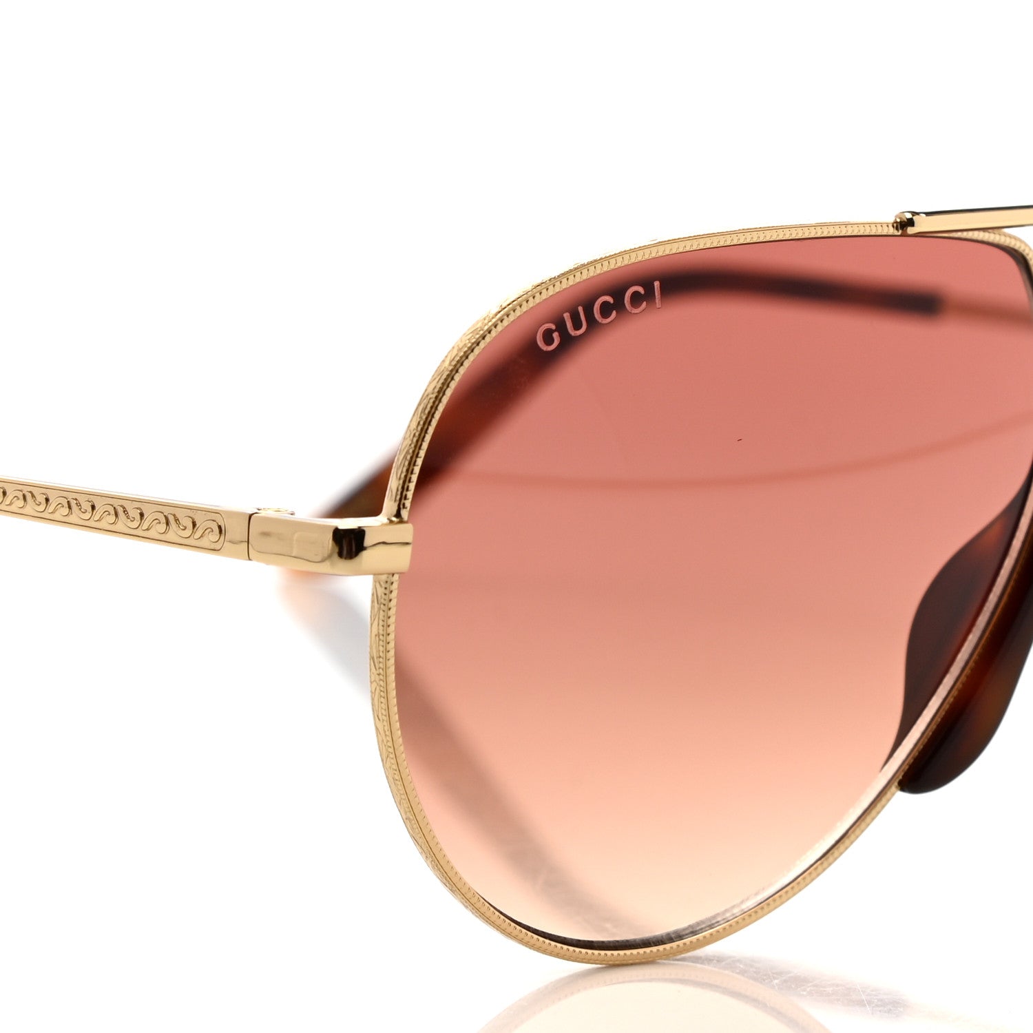 Gucci Aviator Sunglasses GG0432S Gold 9 of 9